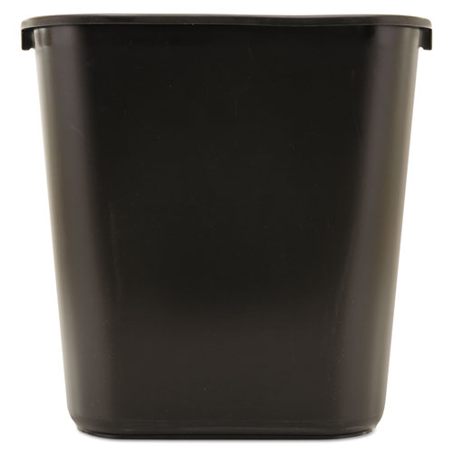 Cesto de basura de plástico para escritorio, 7 galones, plástico, negro