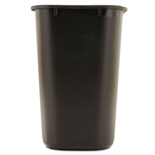 Cesto de basura de plástico para escritorio, 7 galones, plástico, negro