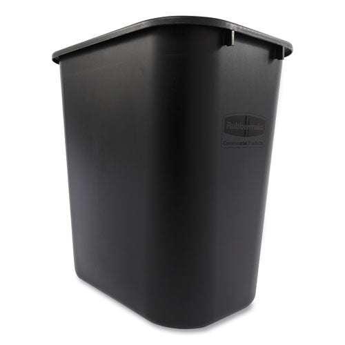 Cesto de basura de plástico para escritorio, 7 galones, plástico, negro