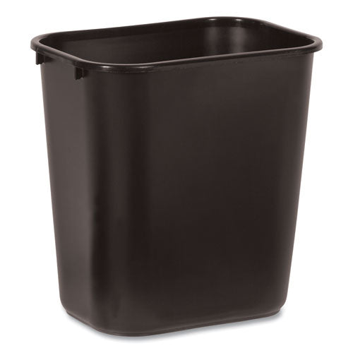 Cesto de basura de plástico para escritorio, 7 galones, plástico, negro