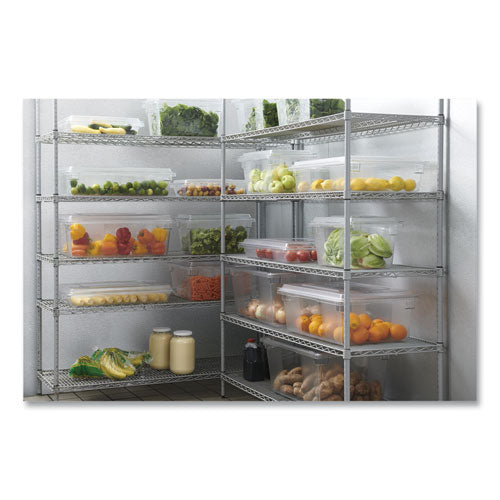 Cajas para alimentos/tote, 3.5 gal, 18 x 12 x 6, transparentes, de plástico