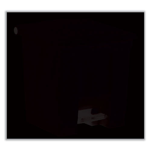 Contenedor de residuos con pedal para uso interior, 8 galones, plástico, beige