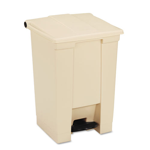 Contenedor de residuos con pedal para uso interior, 12 gal, plástico, beige