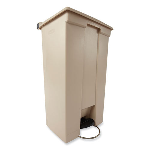 Step-on Receptacle, 23 Gal, Polyethylene, Beige