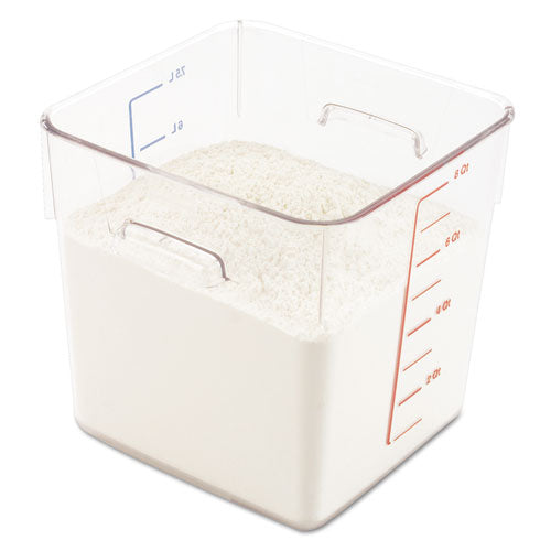 Spacesaver Square Containers, 2 Qt, 8.8 X 8.75 X 2.7, Clear, Plastic