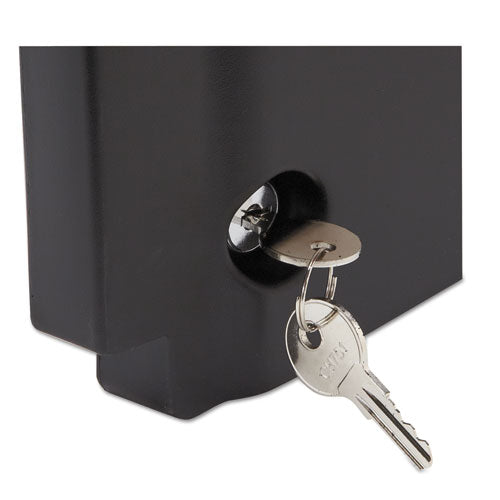 Cofre de seguridad con cerradura, 17.75 de ancho x 10.3 de alto, negro