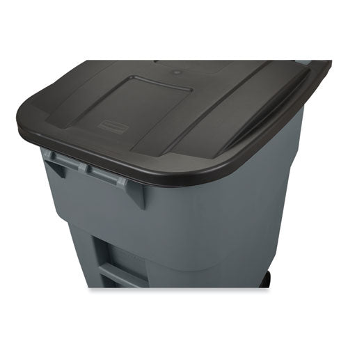 Contenedor rodante Square Brute, 50 gal, plástico moldeado, gris