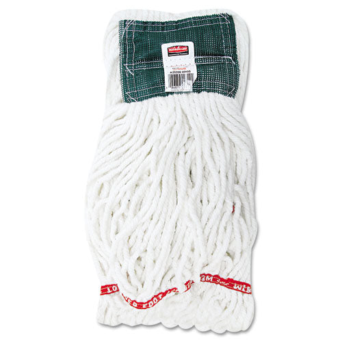 Web Foot Wet Mop Head, Shrinkless, Cotton/synthetic, White, Large, 6/carton