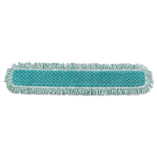 Hygen Dry Dusting Mop Heads With Fringe, 36", microfibra, verde