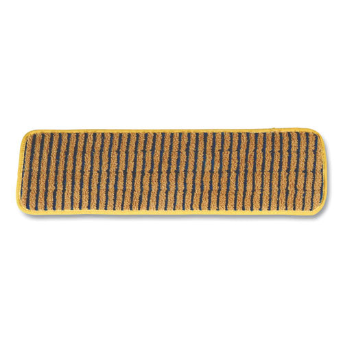 Microfiber Scrubber Pad, Vertical Polyprolene Stripes, 18", Yellow, 6/carton