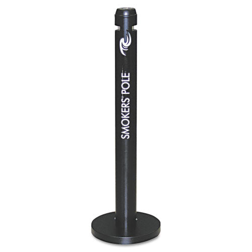 Smoker's Pole, Round, Steel, 0.9 Gal, 4 Dia X 41h, Silver