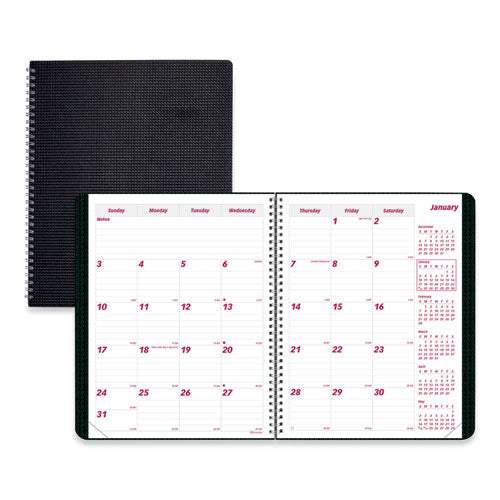 Duraflex 14-month Planner, 11 X 8.5, Black Cover, 14-month (dec To Jan): 2023 To 2025