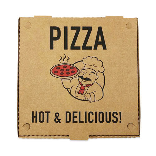 Cajas para pizza, 14 x 14 x 2, kraft, papel, 50/paquete