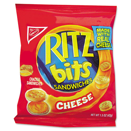 Ritz Bits, Queso, Paquetes de 1.5 Oz, 60/cartón