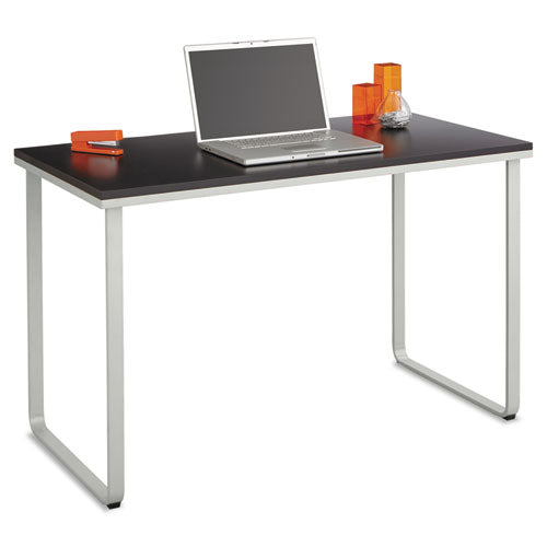 Steel Desk, 47.25" X 24" X 28.75", Cherry/black