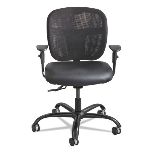 Silla de trabajo de malla de uso intensivo Vue, soporta hasta 500 lb, altura del asiento de 18.5" a 21", color negro