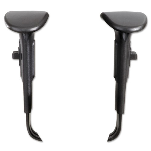 Brazos T-pad ajustables para sillas de trabajo y taburetes Safco Alday y Vue Series, 3,5 x 10,5 x 14, negro, 2/set