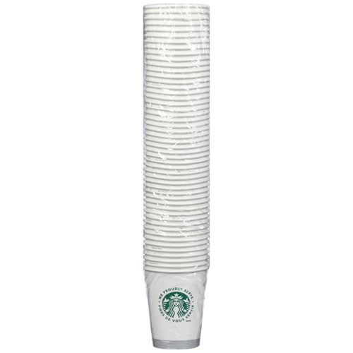 Tazas calientes, 12 oz, blancas con logotipo verde de Starbucks, 1,000/caja