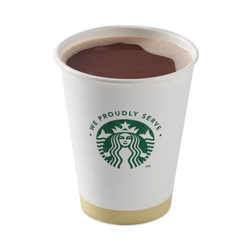Tazas calientes, 12 oz, blancas con logotipo verde de Starbucks, 1,000/caja
