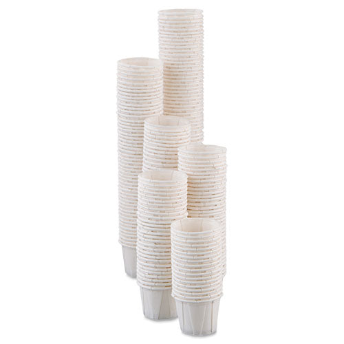 Vasos de papel para porciones, 0.5 oz, blanco, 250/bolsa, 20 bolsas/cartón