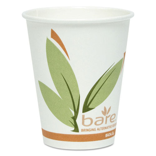 Bare Eco-forward Recycled Content Pcf Vasos calientes de papel, 16 oz, verde/blanco/beige, 1,000/cartón