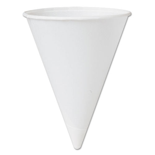Vasos para bebidas frías Bare Eco-forward de papel tratado, 4.25 oz, blanco, 200/bolsa, 25 bolsas/cartón