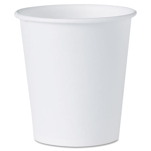 Vasos de agua de papel blanco, 3 oz, 100/bolsa, 50 bolsas/cartón