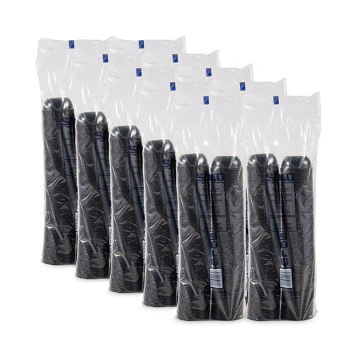 Vasos de poliestireno para porciones, 3.5 oz, negro, 250/bolsa, 10 bolsas/cartón