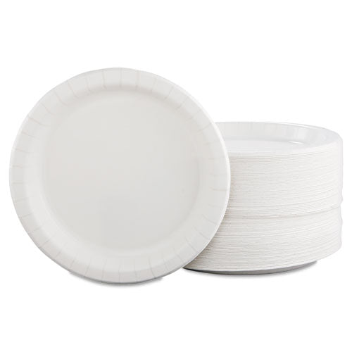 Vajilla Bare Eco-forward de papel revestido de arcilla, plato, 8.5" de diámetro, blanco, 125/paquete, 4 paquetes/cartón