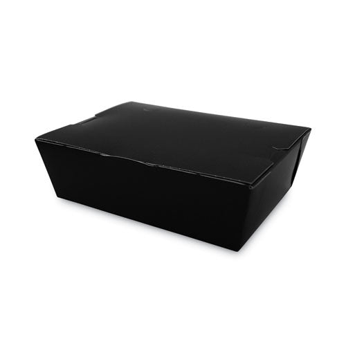 Cajas para llevar Champpak, 7.75 x 5.5 x 2.5, negras, papel, 200/cartón