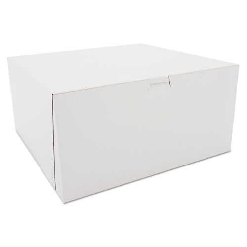 Cajas para panadería sin ventana, de una pieza, blancas, 12 x 12 x 6, blancas, papel, 50/cartón