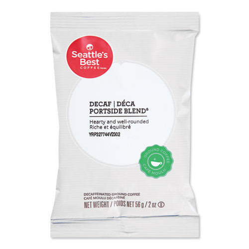 Paquetes de café premedidos, mezcla Portside descafeinado, paquete de 2.6 oz, 72 por caja