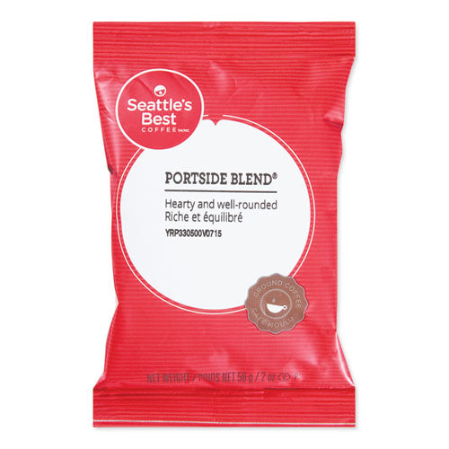 Paquetes de café premedidos, mezcla Portside descafeinado, paquete de 2.6 oz, 72 por caja