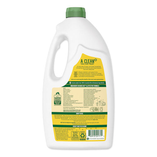 Gel para lavavajillas automático natural, limón, botella de 42 oz