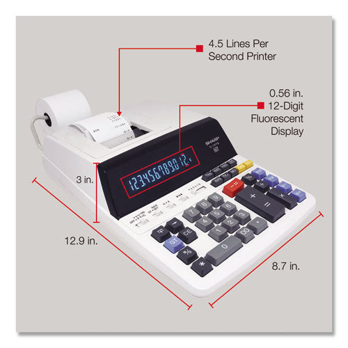 Calculadora de escritorio con impresión en dos colores El1197piii, impresión en negro/rojo, 4,5 líneas/seg.