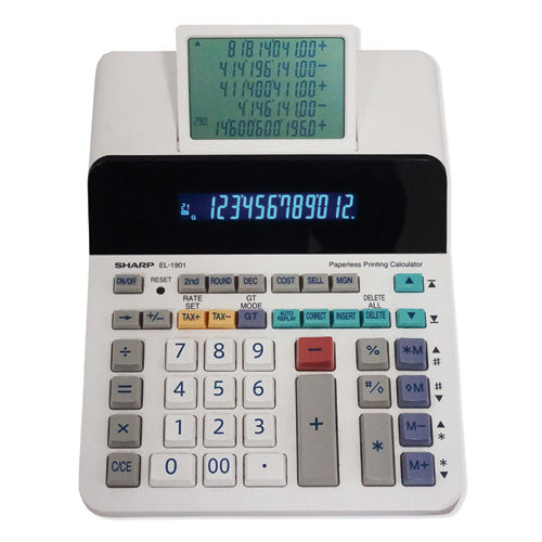Calculadora de impresión sin papel El-1901 con verificación y corrección