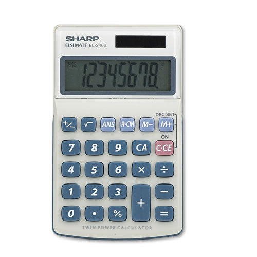 Calculadora comercial de mano El240sb, Lcd de 8 dígitos