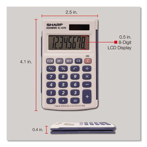 Calculadora solar de bolsillo El-243sb, Lcd de 8 dígitos