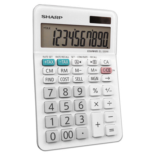 Calculadora de escritorio El-330wb, Lcd de 10 dígitos