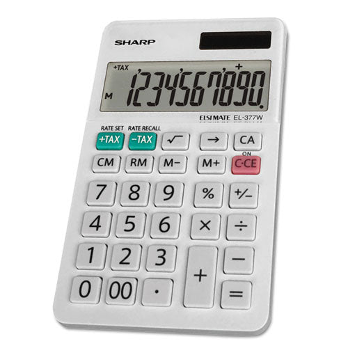 Calculadora de bolsillo grande El-377wb, Lcd de 10 dígitos