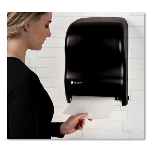 Dispensador de toallas en rollo sin contacto Tear-n-dry, 11.75 x 9 x 15.5, perla negra