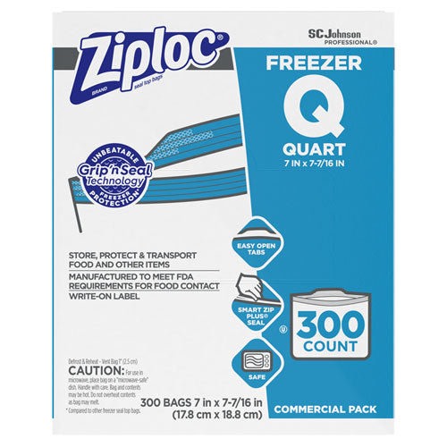 Zipper Freezer Bags, 2 Gal, 13" X 15", Clear, 10/box