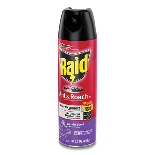 Mata hormigas y cucarachas, aerosol de 17.5 oz, lavanda, 12 por caja