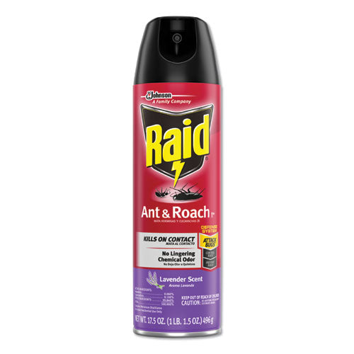 Mata hormigas y cucarachas, aerosol de 17.5 oz, lavanda, 12 por caja