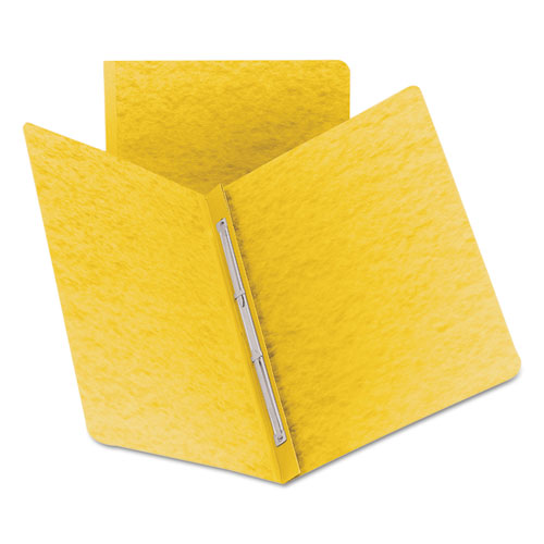 Prong Fastener Premium Pressboard Report Cover, Two-piece Prong Fastener, 3" Capacity, 8.5 X 11, Yellow/yellow
