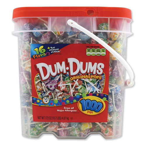 Dum-dum-pops, surtidos, envueltos individualmente, 33.9 oz, 200/paquete