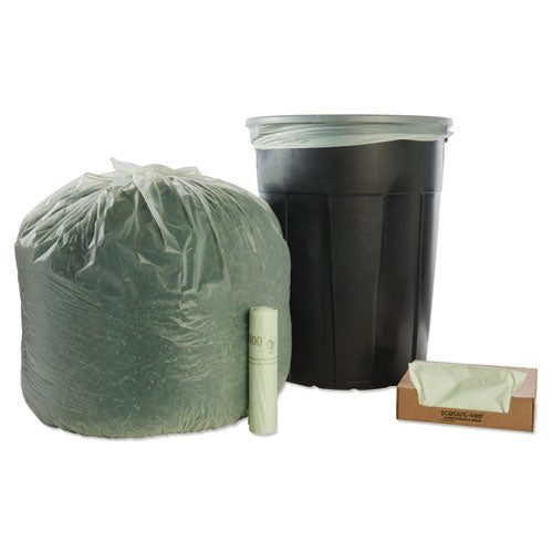 Bolsas Ecosafe-6400, 48 gal, 0,85 mil, 42" x 48", verde, 40/caja