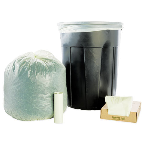 Bolsas Ecosafe-6400, 48 gal, 0,85 mil, 42" x 48", verde, 40/caja