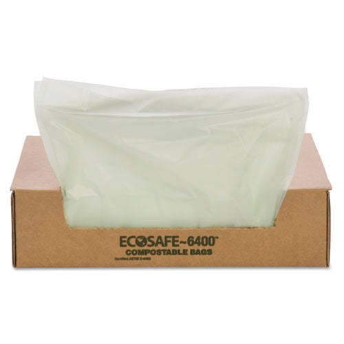 Bolsas Ecosafe-6400, 48 gal, 0,85 mil, 42" x 48", verde, 40/caja