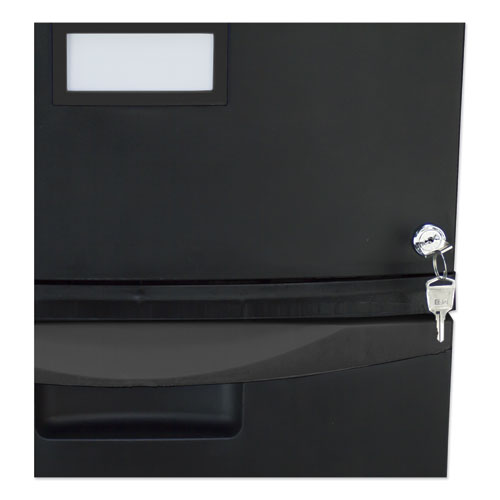 Archivador móvil de un cajón, 1 cajón para archivos de tamaño legal/carta, negro, 14.75" x 18.25" x 12.75"